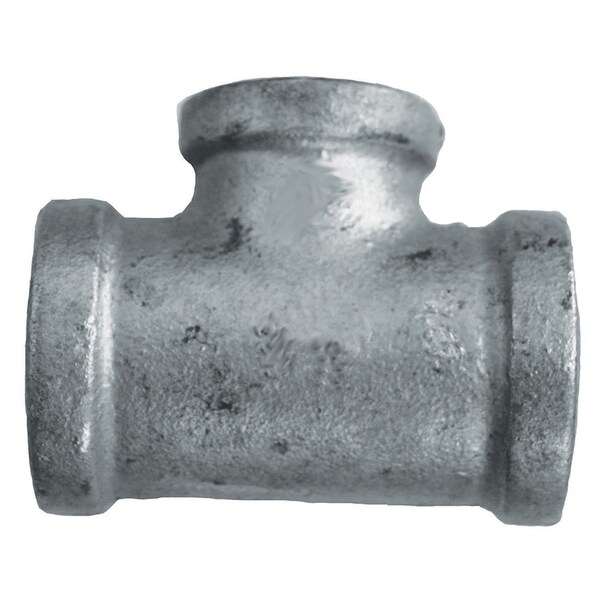1-1/4in. x 3/4in. Galvanized Iron Reducing Tee, Banded